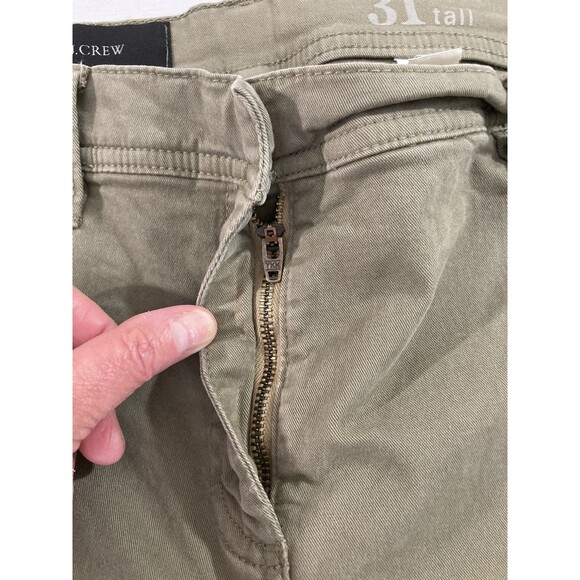 J Crew Women’s 31 Tall Green Chino Pants Ankle Zip Preppy Casual Pockets - Picture 6 of 12
